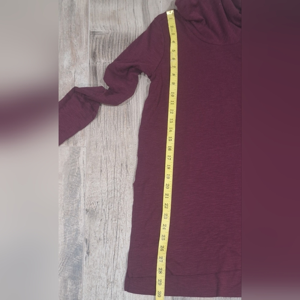 #1478 J.Jill maroon  puma cotton cowl neck tunic sz.S - Picture 9 of 9